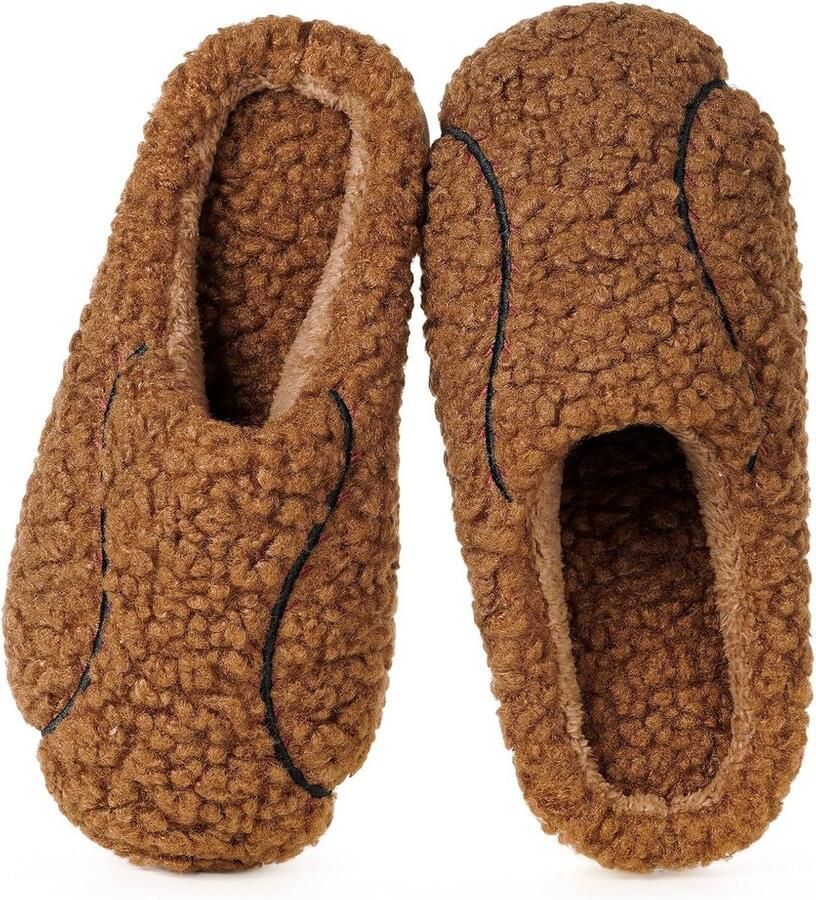 Comfortabele Pantoffels met Traagschuim voor en Warme Binnenhuisslippers met Antislipzool