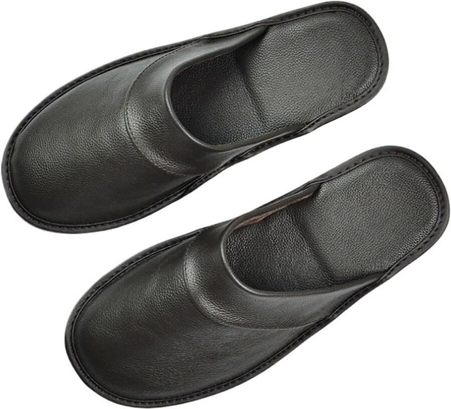 Comfortabele Pantoffels van Echt Rundleer voor en Antislip Binnenschoenen