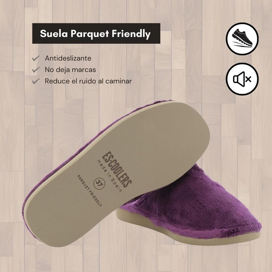 Comfortabele Pantoffels voor en met Parketzool Gemaakt in Spanje