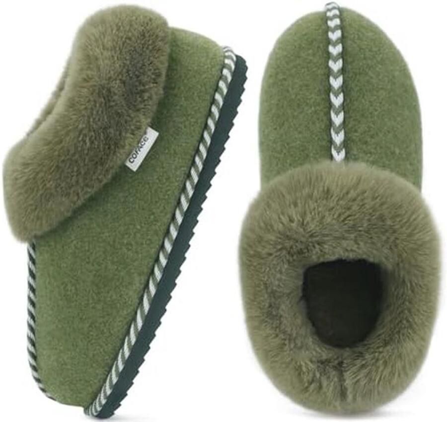 Comfortabele Pantoffels voor Dames met Memory Foam Pluche Laarzen voor Binnen en Buiten
