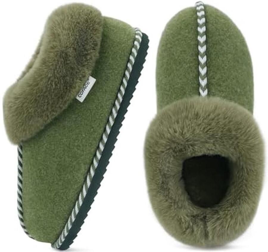 Comfortabele Pluche Pantoffels voor Dames Memory Foam Laarzen voor Binnen en Buiten