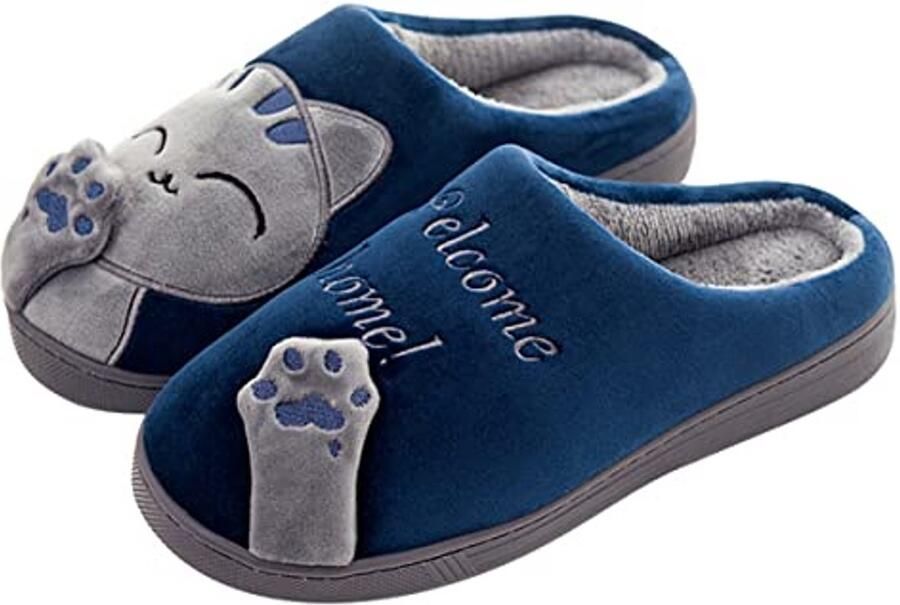 Comfortabele Pantoffels voor en Pluche Voering en Traagschuim Huisschoenen