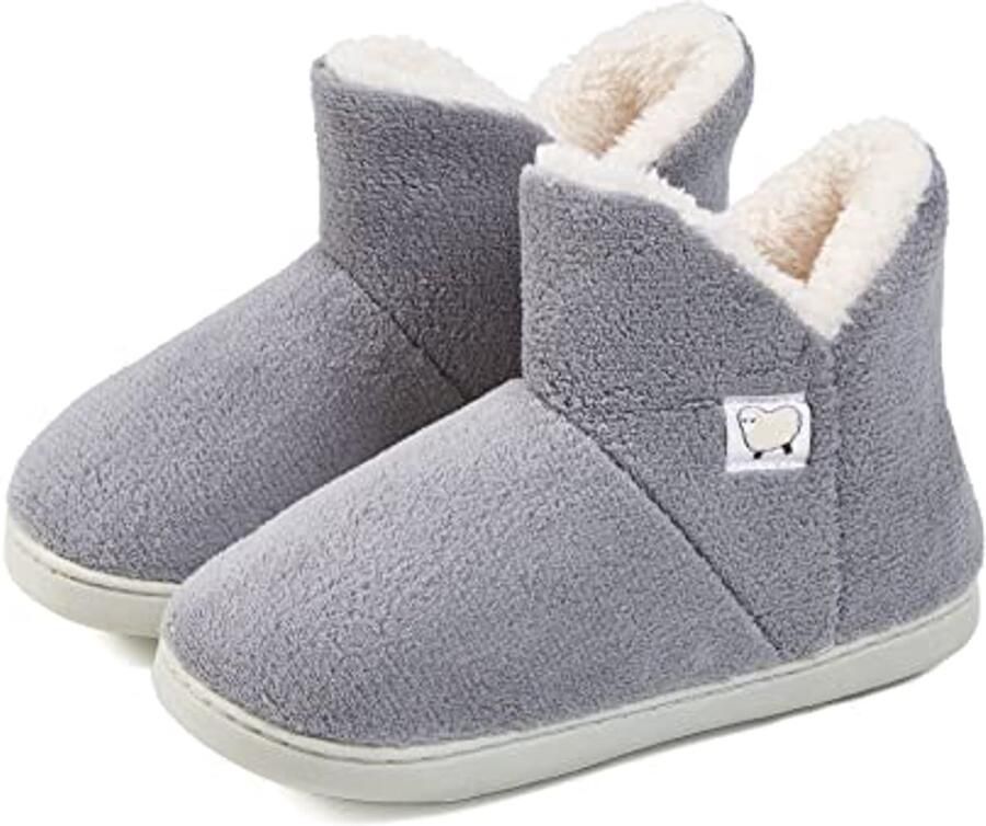 Comfortabele pantoffels voor en Warme pluche sloffen met traagschuim