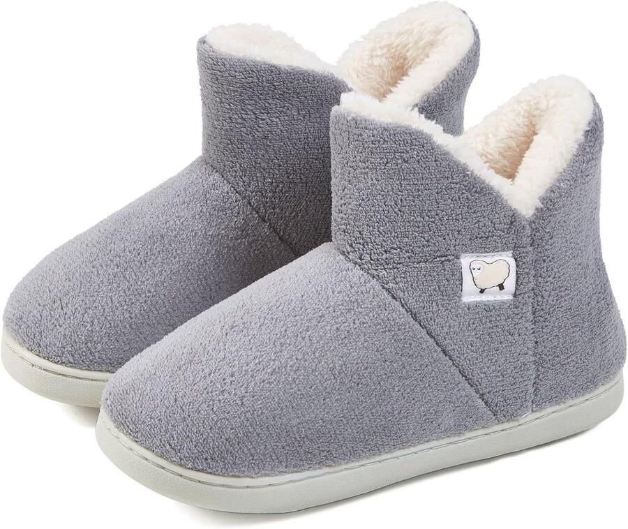 Comfortabele pantoffels voor en Warme pluche sloffen met traagschuim