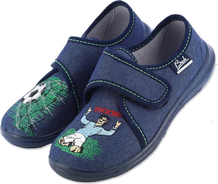 Comfortabele meisjes instapslofjes donkerblauw