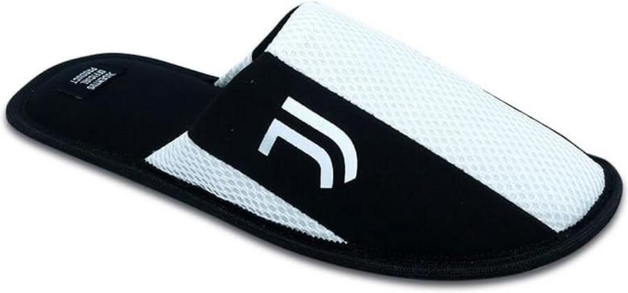 Comfortabele Pantoffels Wit Zwart Officieel Voetbal Fan