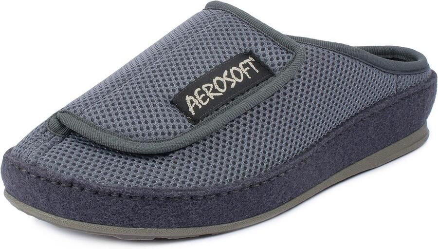 Comfortabele Pantolette met Klittenband voor Gevoelige Voeten Verstelbaar Breedte G-H