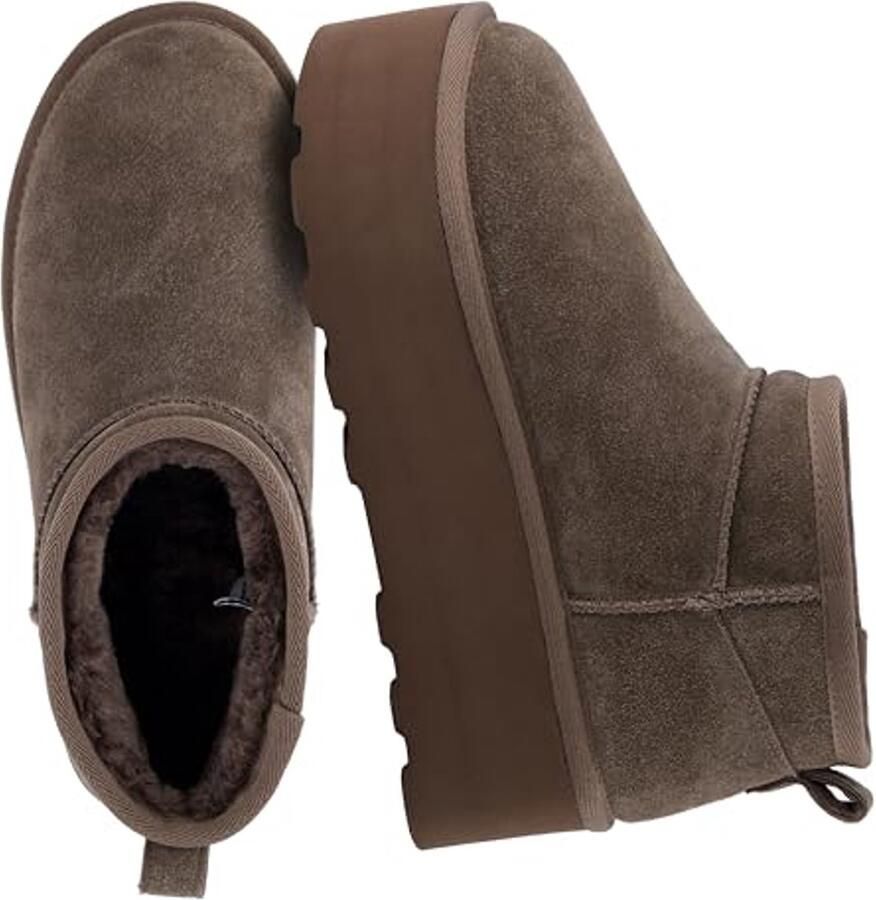 Comfortabele Plateaulaarzen met Suède Bovenwerk en Memory Foam