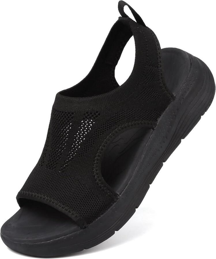 Comfortabele Platform Sandalen Dames met Witte Bandjes en Steun