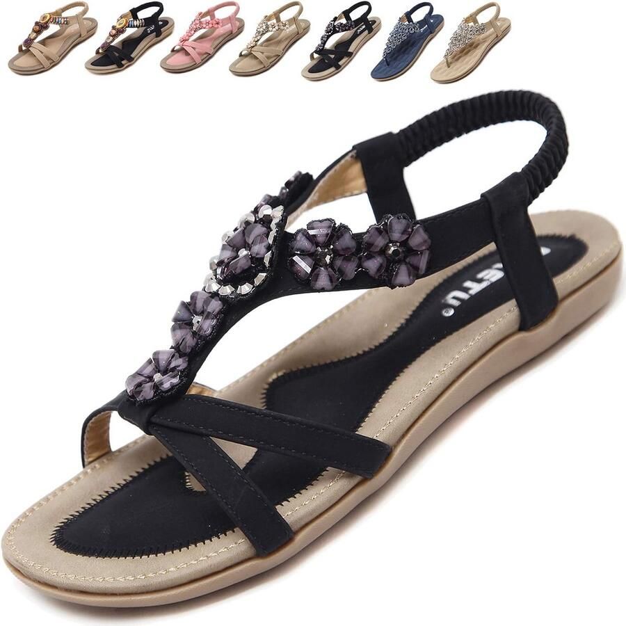 Comfortabele Platte Dames Sandalen Zomer Teenslippers Strand en Casual