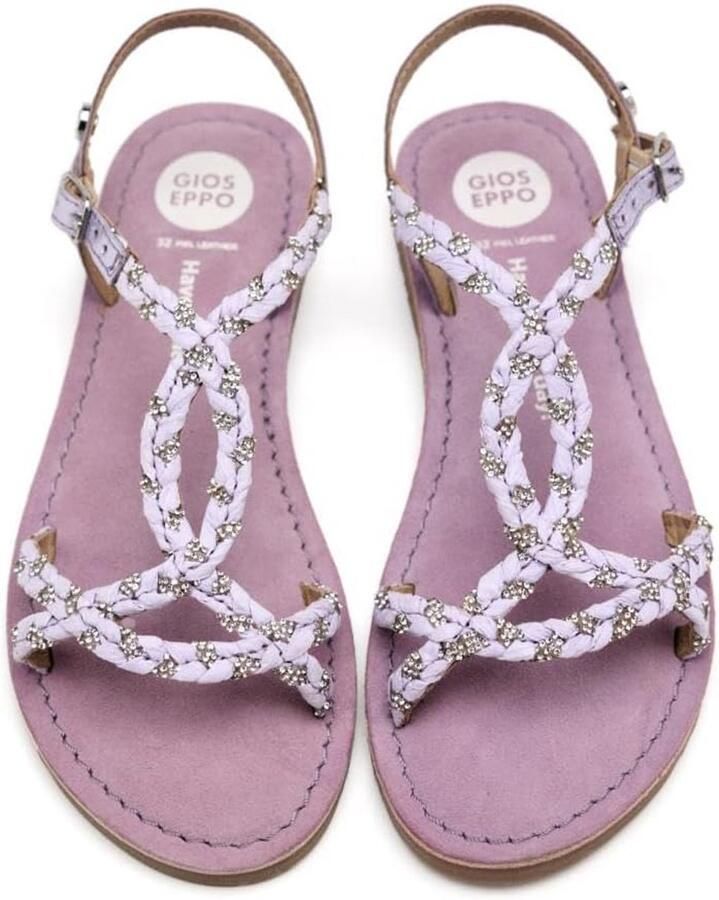 Comfortabele Platte Leren Sandalen voor Meisjes Duurzaam Gemaakt