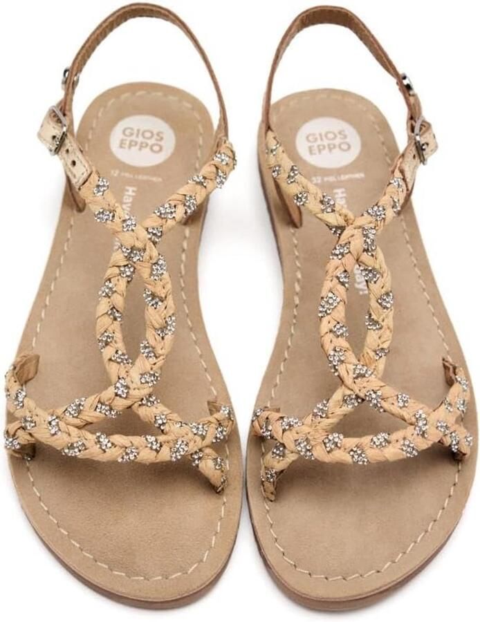 Comfortabele Platte Leren Sandalen voor Meisjes met Duurzame Zool