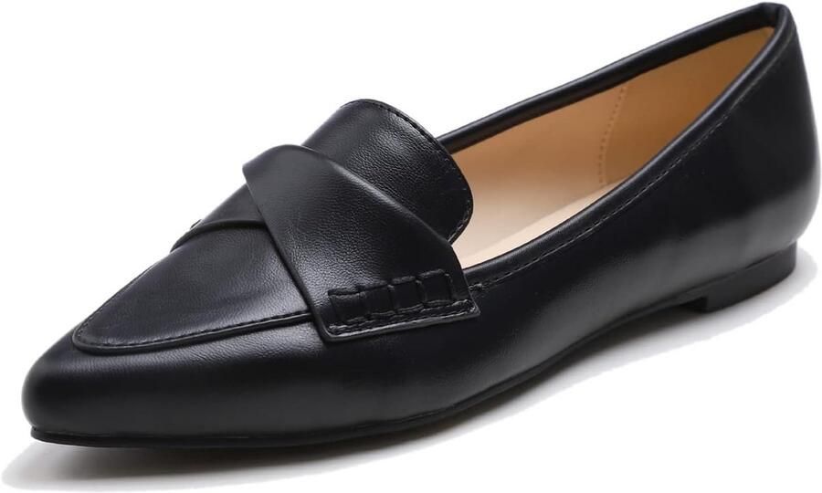 Comfortabele Platte Puntige Instappers Dames Modieuze Ballerina's voor Kantoor en Dagelijks Gebruik