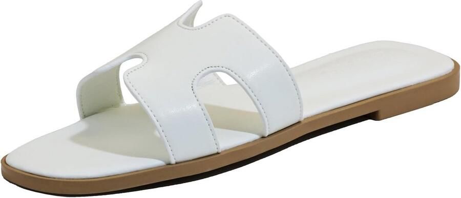 Comfortabele Platte Sandalen voor Dames Instappers Leer