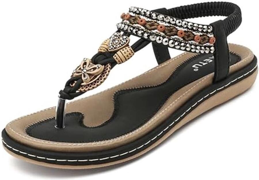 Comfortabele Platte Sandalen voor Dames Zomer Teenslippers en Strandslippers