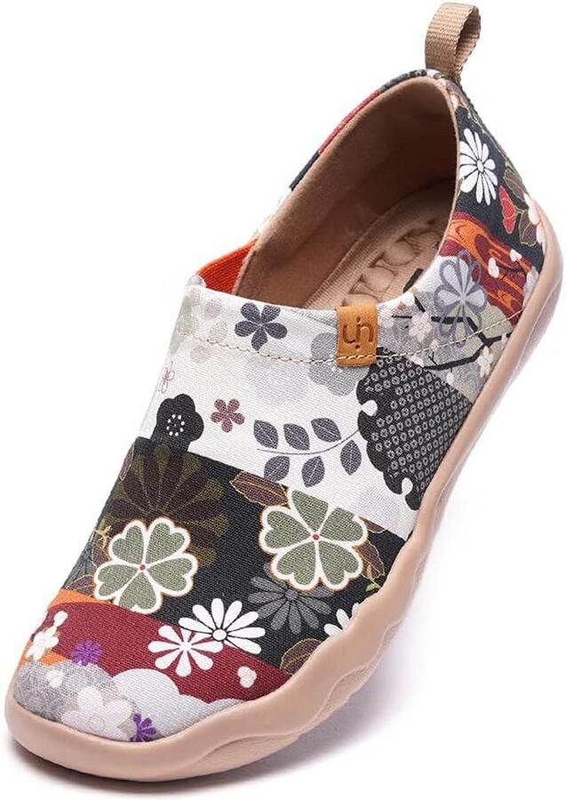 Comfortabele Platte Schoenen met Artistiek Kleurrijk Design voor Dames