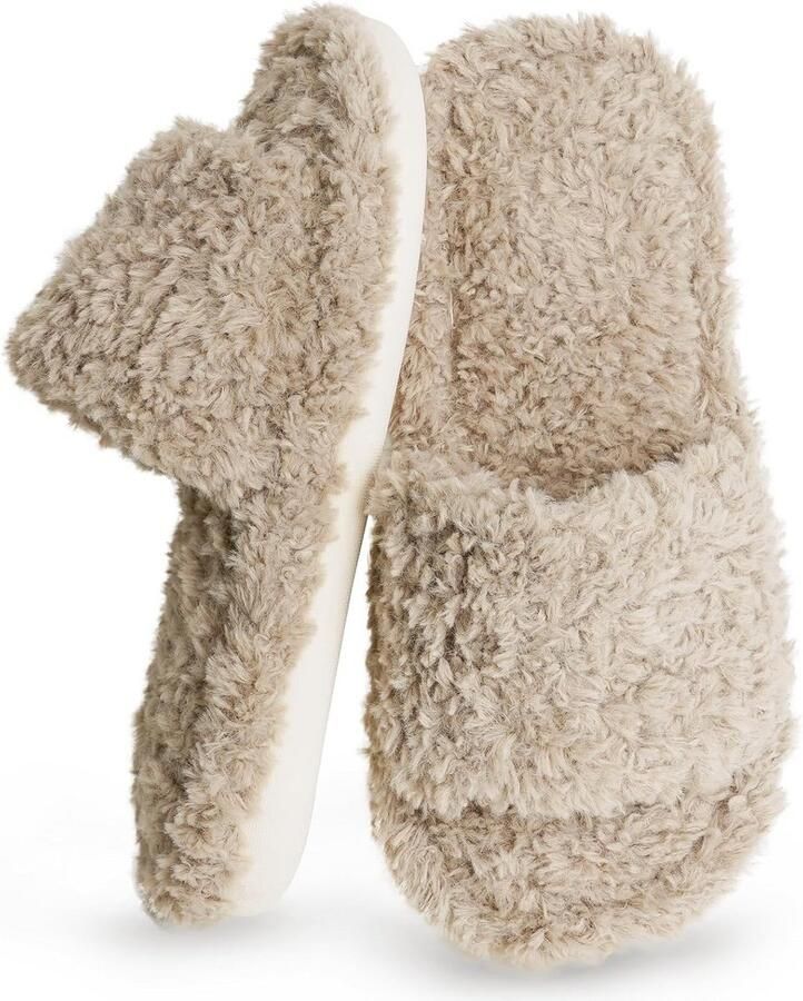 Comfortabele Pluche Dames Pantoffels met Traagschuim Binnen