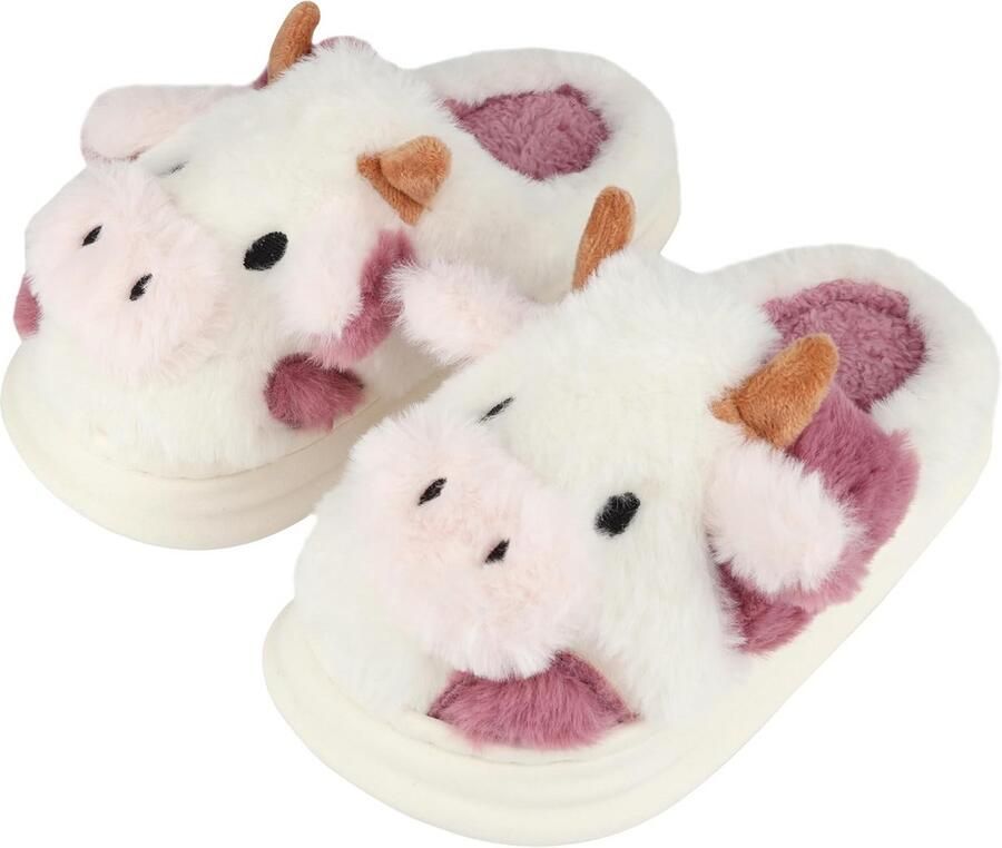 Comfortabele Pluche Konijnen Pantoffels voor Meisjes met Traagschuim en Antislipzool