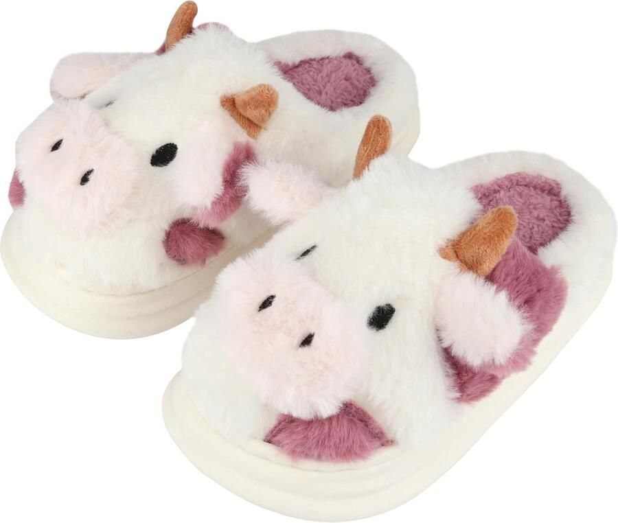 Comfortabele Pluche Konijnen Pantoffels voor Meisjes met Traagschuim en Antislipzool