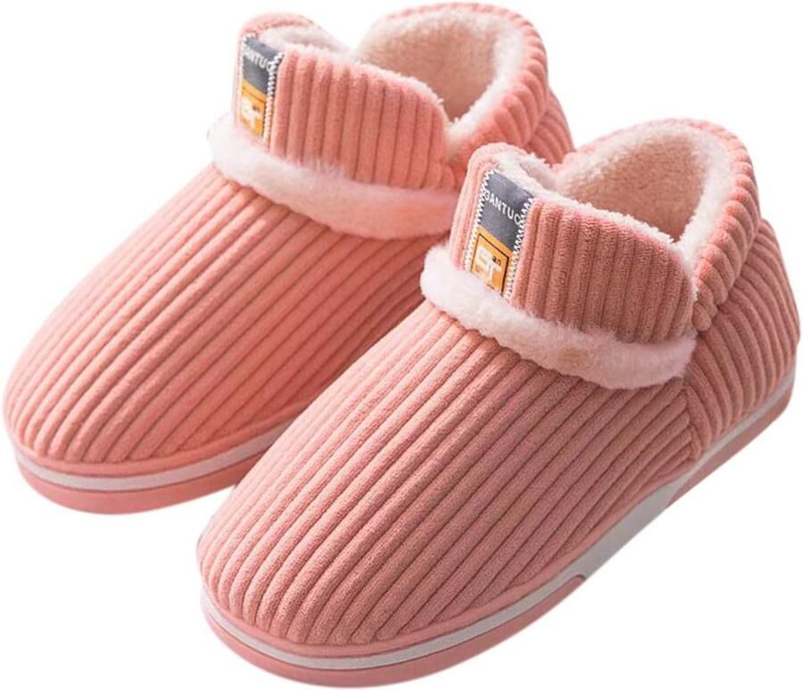 Comfortabele pluche pantoffels voor en warme fuzzy slippers uniseks antislip binnen en buiten