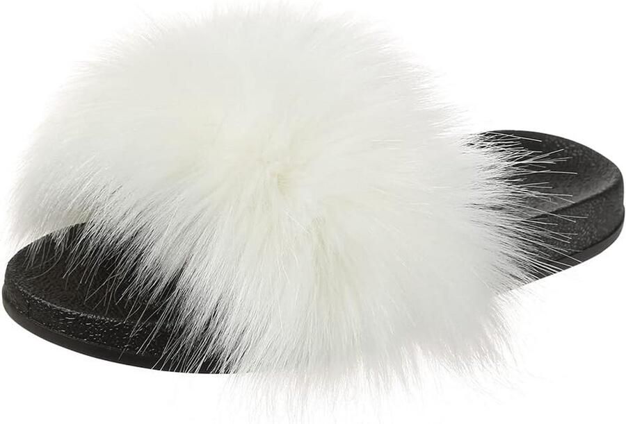 Comfortabele Pluche Slippers met Faux Fur Band voor Dames en Meisjes