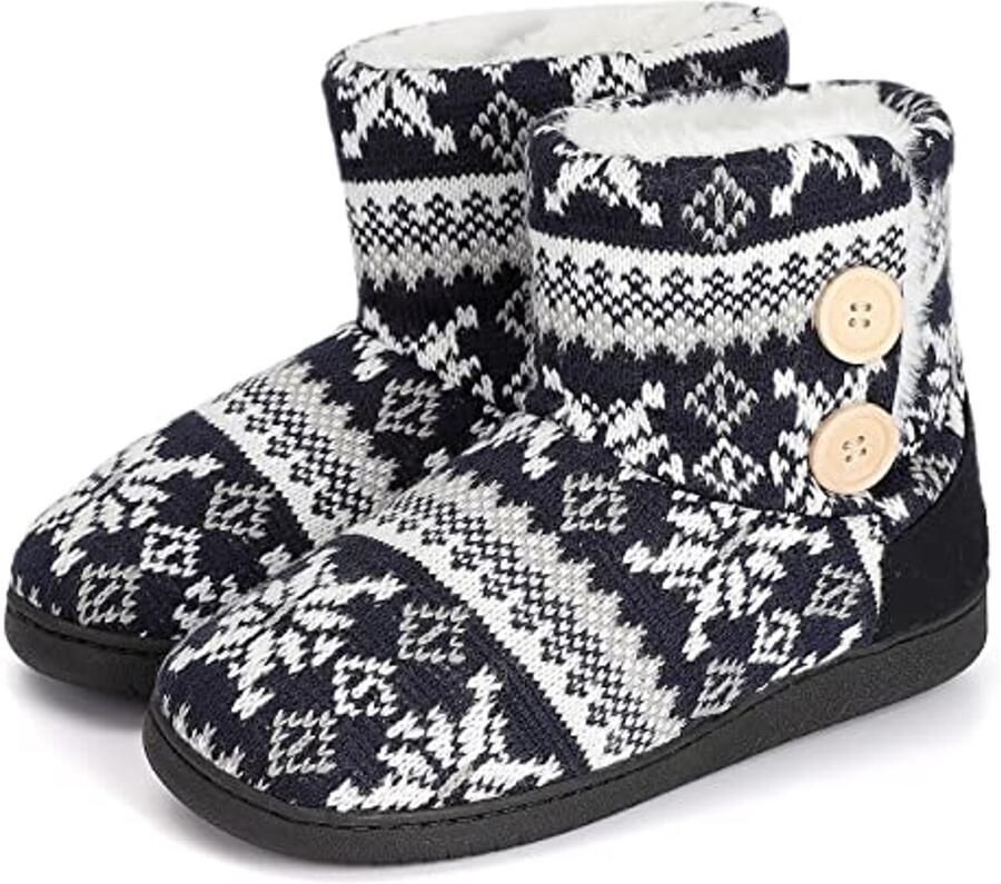 Comfortabele Pluche Slippers voor en Warme Laarzen met Anti-Slip