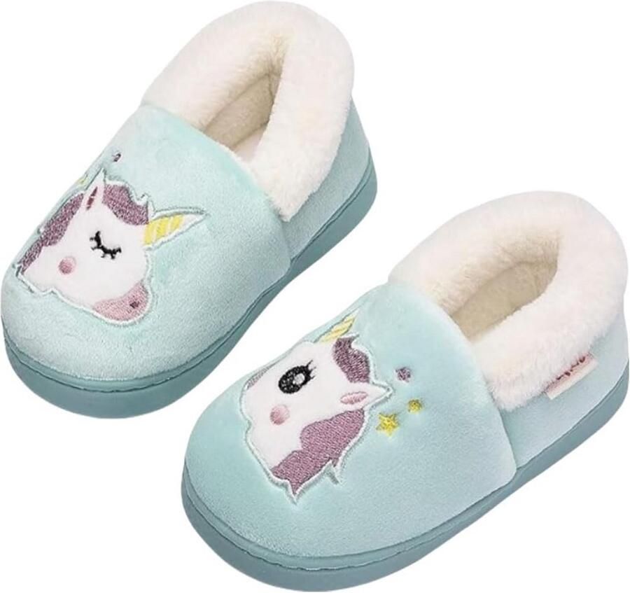 Comfortabele Pluche Stoffen Kinder Sloffen met Dierenthema voor en