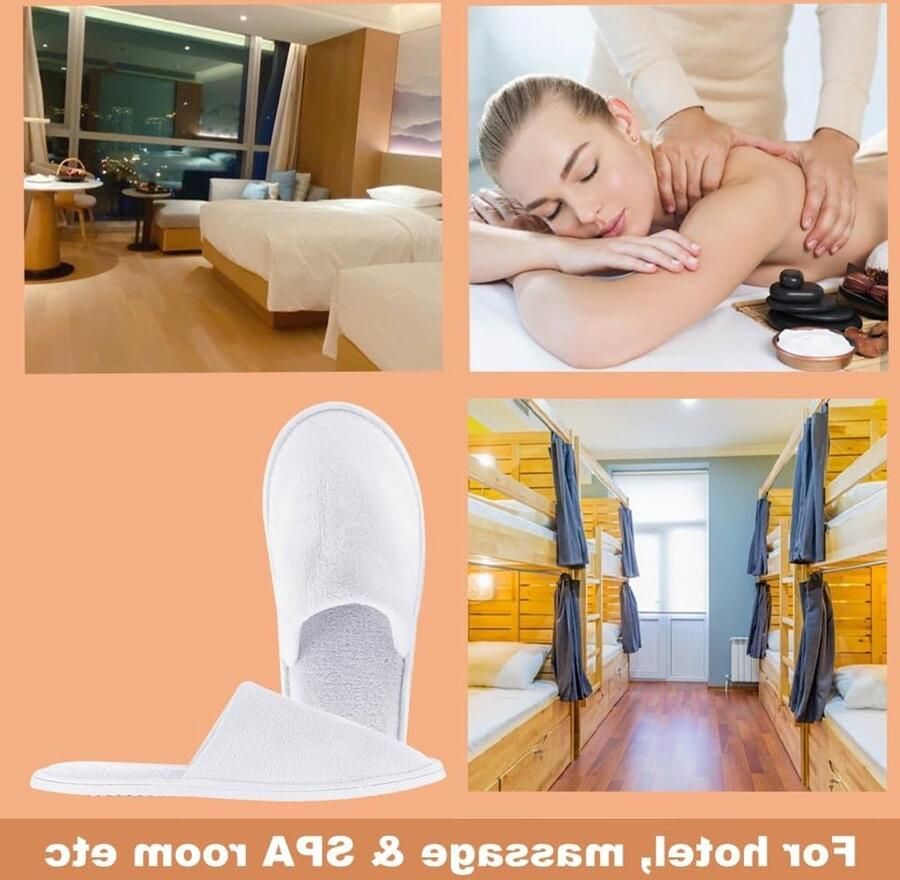Comfortabele Reisschoenen voor in de Spa Zachte Coral Velours Antislip Herbruikbaar Ideaal voor Hotels en Gasten EU Wit
