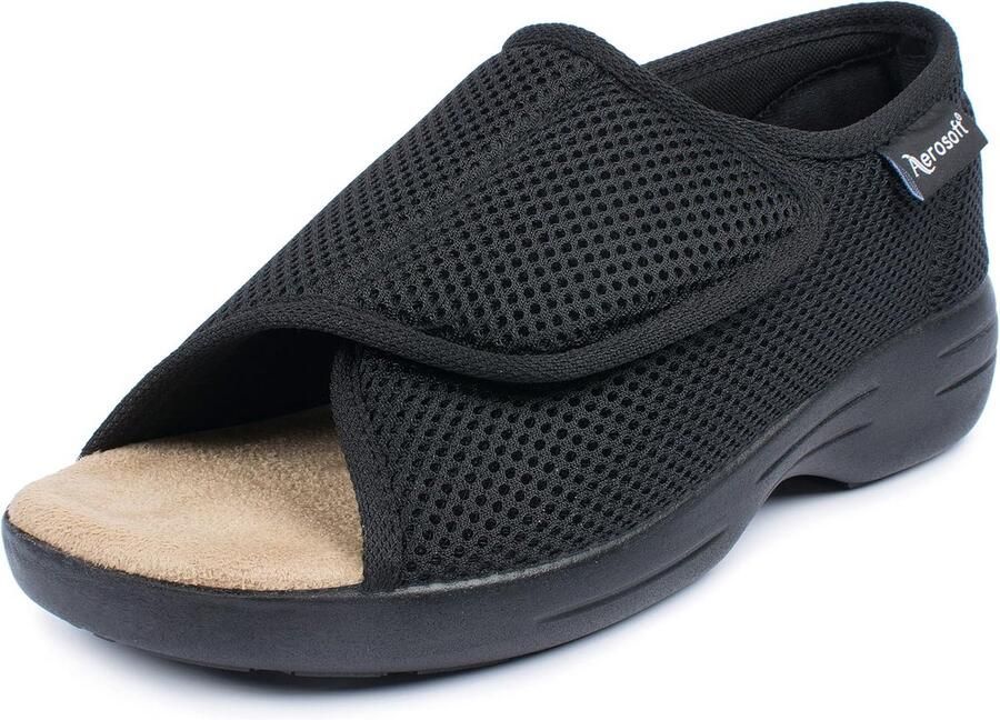 Comfortabele Revalidatie Sandaal met Klittenband voor Gevoelige Voeten