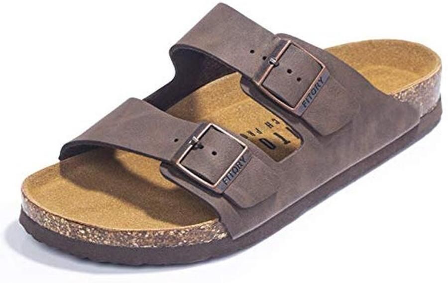 Comfortabele Sandalen voor Heren met Verstelbare Gespen en Kurken Voetbed