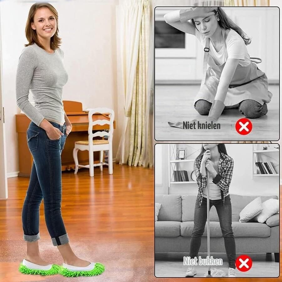 Comfortabele Schoenen voor Thuis Microvezel Moppen Wasbare en Herbruikbare Slippers Ideaal voor Huishoudelijke Schoonmaak Verkrijgbaar in 5 Kleuren