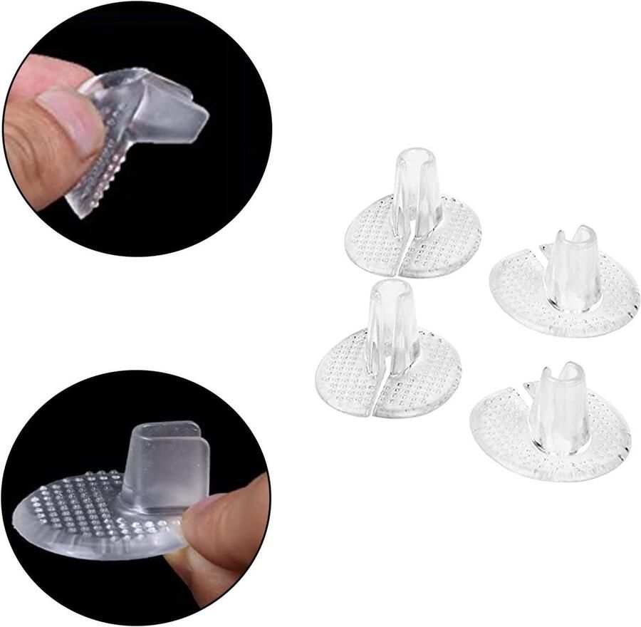 Comfortabele siliconen gel flip-flops met kussens en blaarbescherming voor en 8 paar transparante pads voor pijnverlichting en voetcomfort