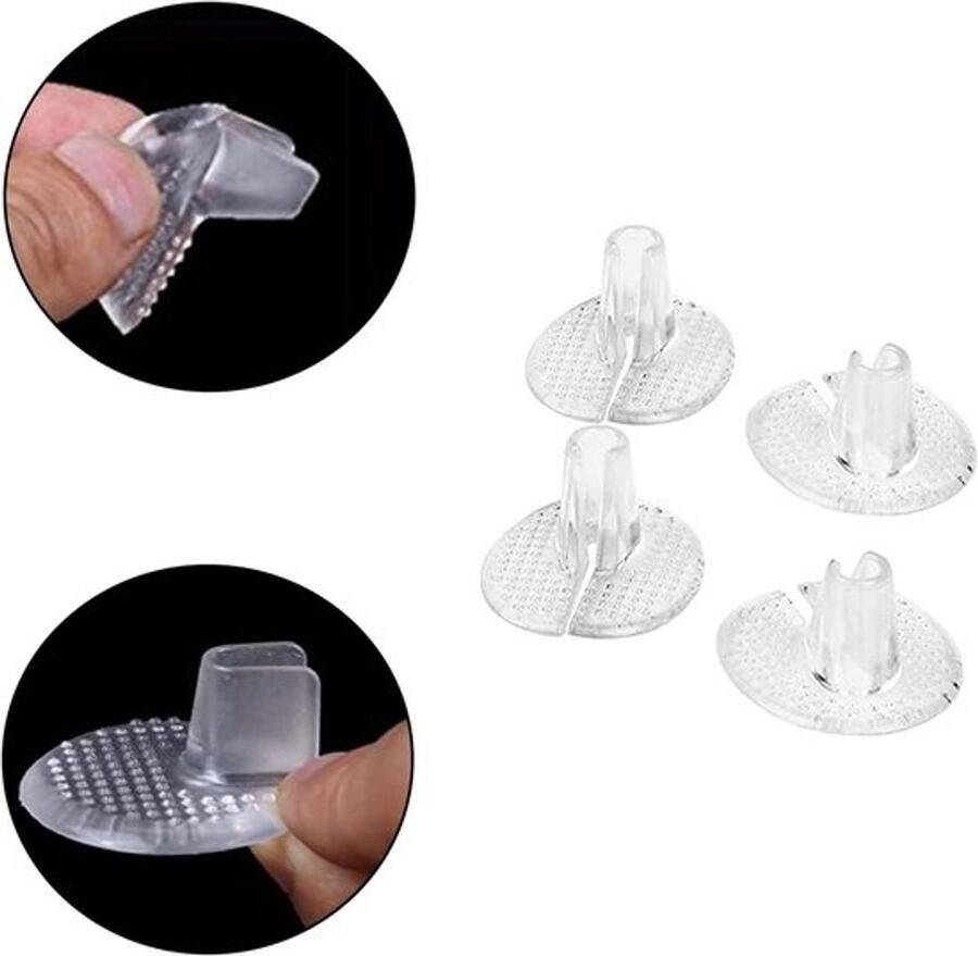 Comfortabele siliconen gel flip-flops met kussens blarenbescherming en transparante pads voor en 8 paar voor voetsteun