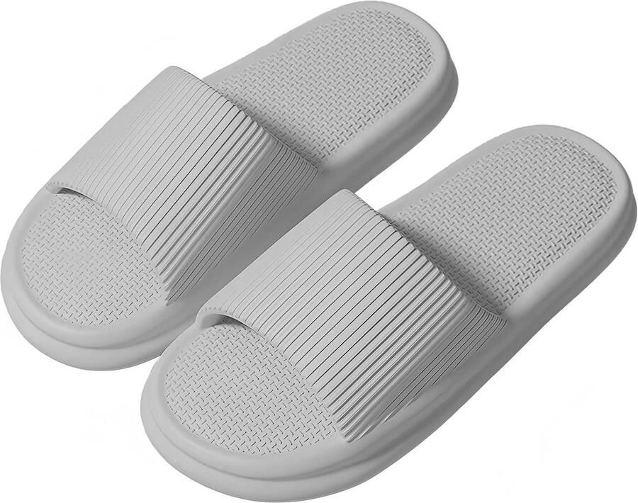 Comfortabele Slip-on Slippers voor en Antislip Badslippers en Douche Sandalen voor Thuis en Binnengebruik