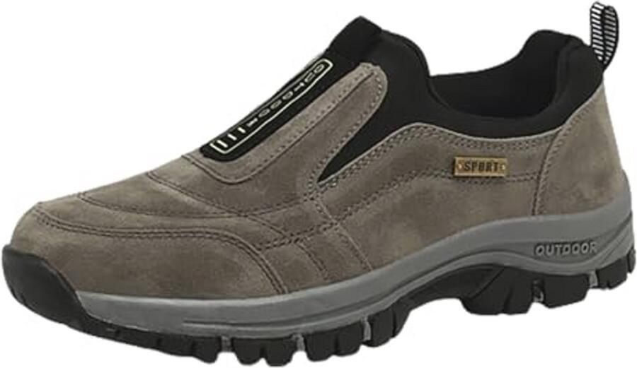 Comfortabele Slip-On Wandelschoenen voor Heren met Voetboogsteun en Waterdichte Eigenschappen