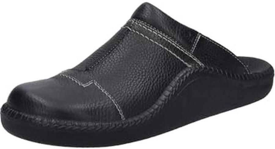 Comfortabele Slipper voor Brede Voeten in Tijdloos Zwart