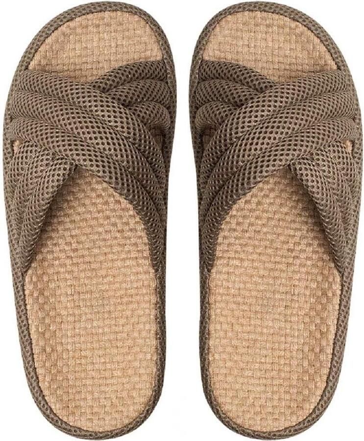 Comfortabele Slippers Ademende Pantoffels Binnen Buiten Lichtgewicht Zool Open Teen