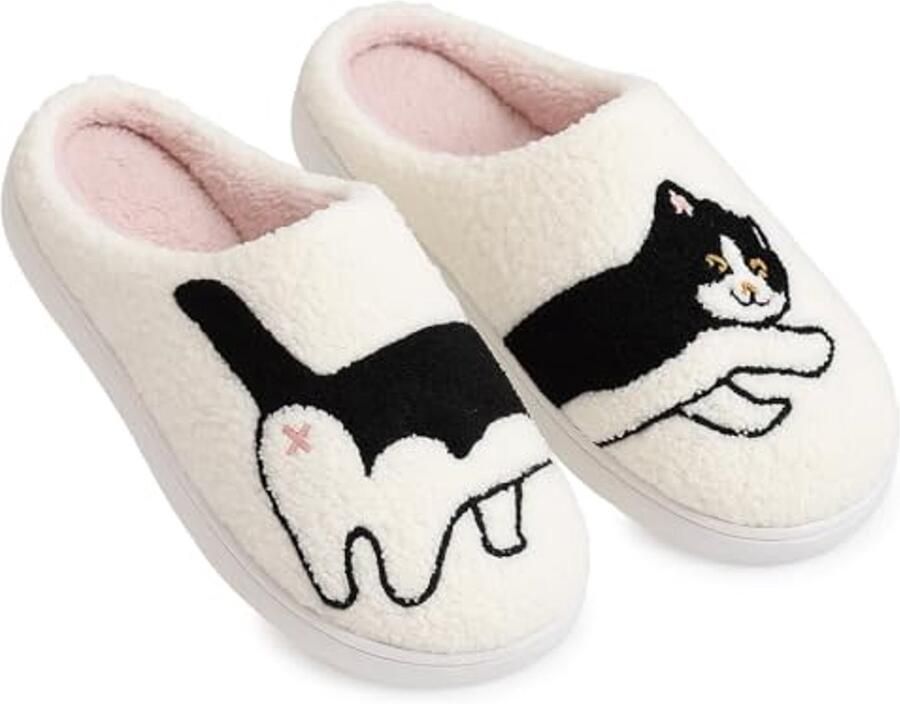 Comfortabele Slippers met Schattige Motieven in Antislip en Warm