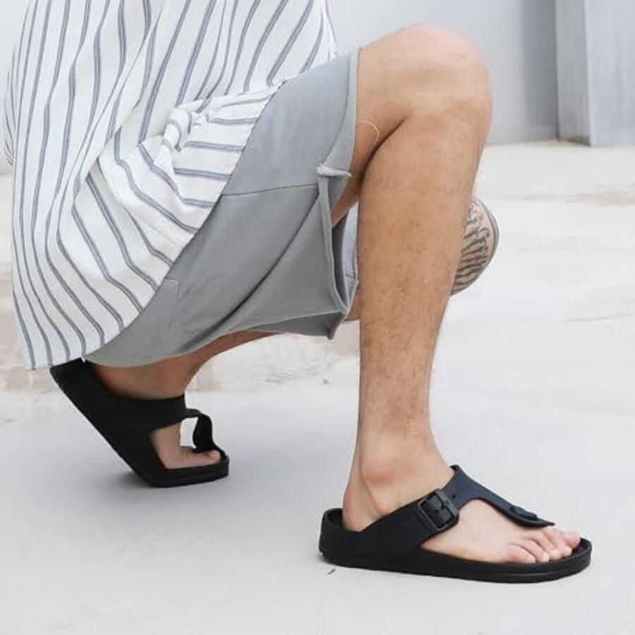Comfortabele Slippers Ondersteuning voor de voetboog Zwart - Foto 1