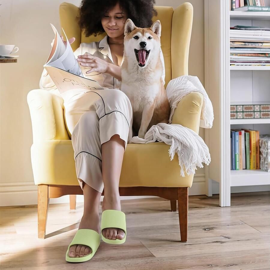 Comfortabele Slippers voor en Antislip Douche Sandalen met Kussen en Ondersteuning voor Thuisgebruik