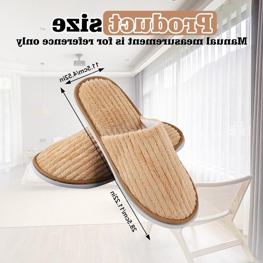 Comfortabele Slippers voor Gasten Wasbare Antislip en Zachte Fleece Slippers voor Spa Feesten en Hotels