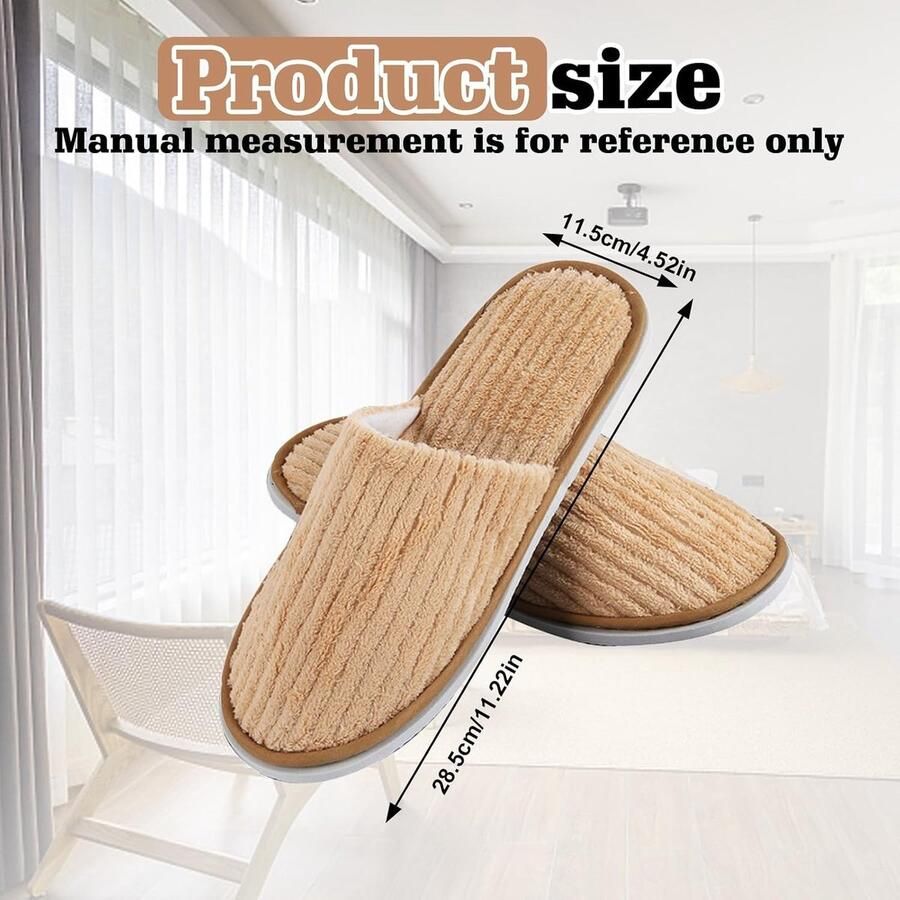 Comfortabele en Wasbare Badslippers voor Gasten 6 Paar Antislip Kleurrijk Ideaal voor Hotels en Reizen 28.5 x