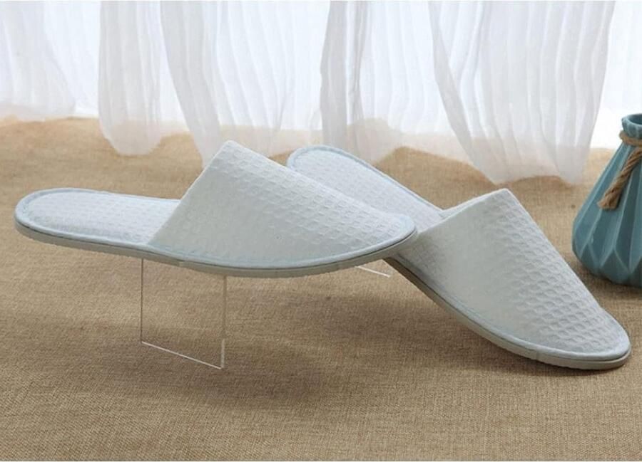 Comfortabele Slippers voor Thuis en Spa 2 Paar Slippers met Gesloten Neus Ideaal voor Hotel en Feesten