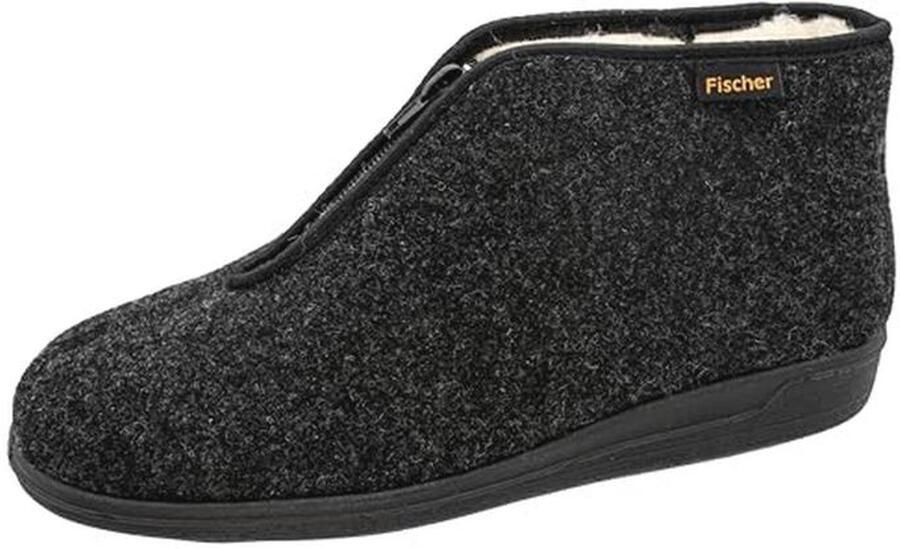 Comfortabele Sloffen voor Heren met Rits en Warm Schurwollfutter