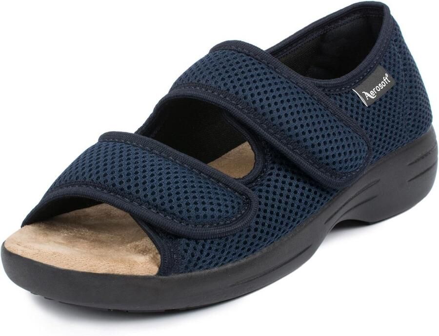 Comfortabele Stretch Sandalen met Klittenband Drukverlagend en Ade d