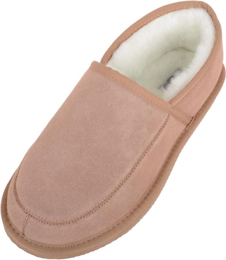 Comfortabele Suède Muiltjes met Wollen Voering en Stevige Zool Unisex