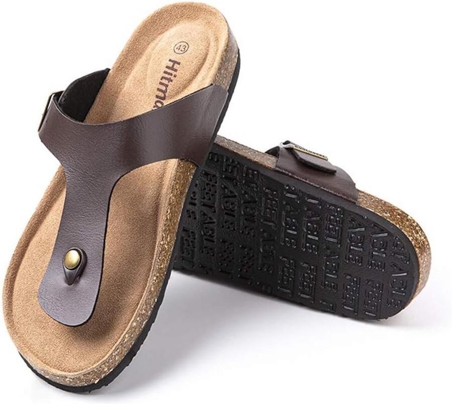 Comfortabele Teenslippers Heren met Voetbed Antislip Zomer Sandaal voor Strand en Dagelijks Gebruik