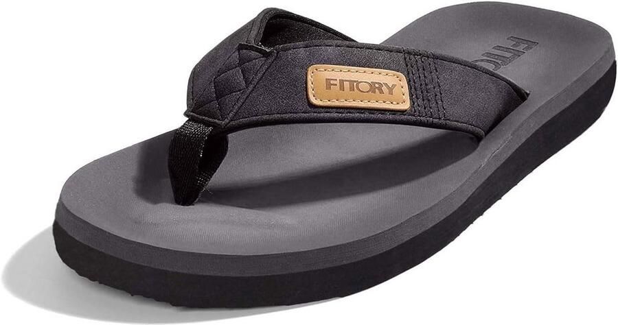 Heren Teenslippers Zwart Comfortabele Sportsandalen voor Strand en Zwembad