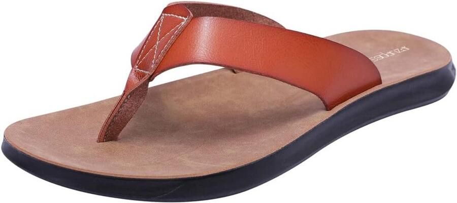 Comfortabele Teenslippers Heren Zomer Antislip Strand en Wandelsandalen met Zacht Voetbed