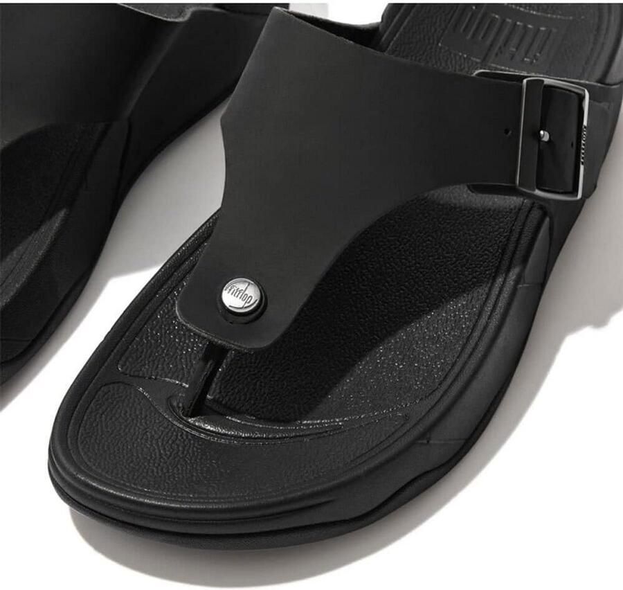 Comfortabele Teenslippers voor Heren Leer met Gesp